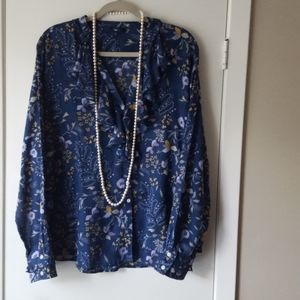 GAP Cotton Blouse with Ruffles